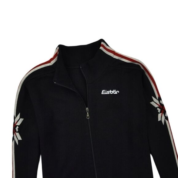 SOLD Eisbar Men’s Wool Full Zip Black Sweater Jacket Size Large (52 EU) - Picture 4 of 7